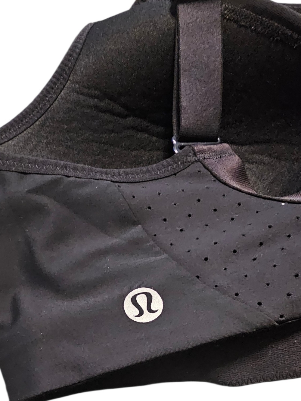lululemon athletica Black Perforated Logo Sports Bra